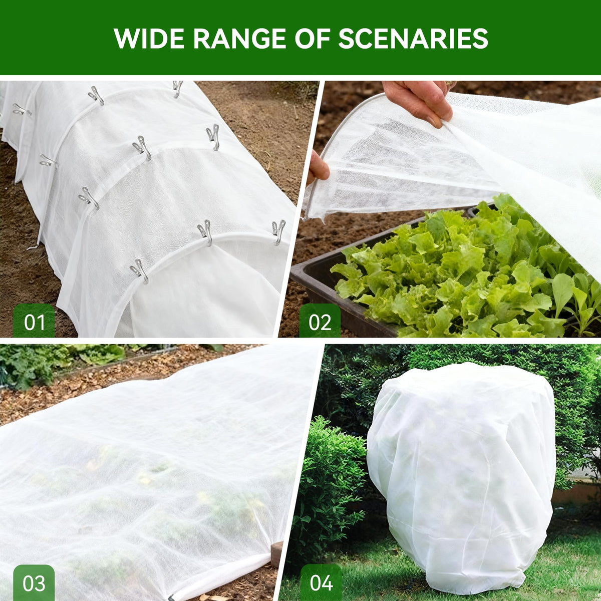 MuyuRise DIY frost cloth cut-to-fit for fruit trees, vegetables and shrubs