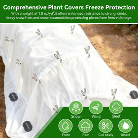 MuyuRise garden stakes and staples keep frost blankets in place