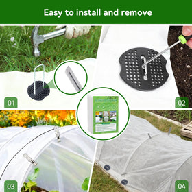 MuyuRise pick hook enables quick removal of frost cloth from plants