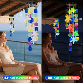 MUYUN wind chimes garden decor with starfish design enhances yard ambiance.