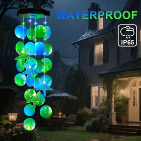 MUYUN wind chimes with portable design and swivel hook for easy placement.