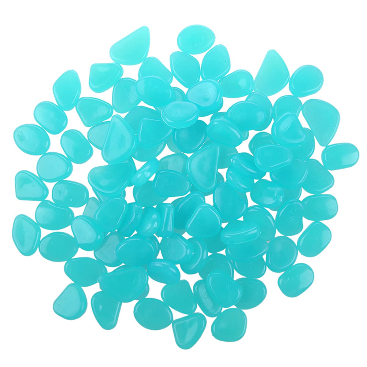 Muzero Glow Pebbles used around a potted plant for subtle glow