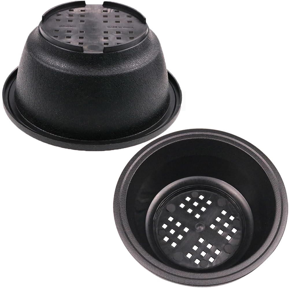 MUZHI plastic succulent pot with drainage, 6.3in, durable and easy to reuse for varied plant displays