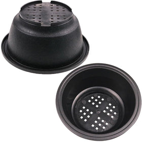 MUZHI plastic succulent pot with drainage, 6.3in, durable and easy to reuse for varied plant displays