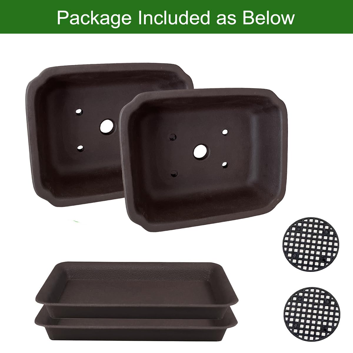 MUZHI 6-inch top view highlights inner dimensions for seedling planning.