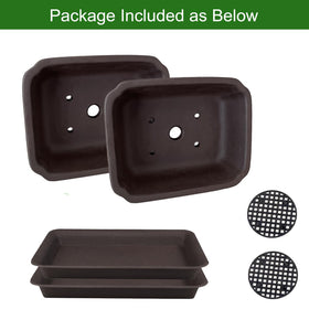 MUZHI 6-inch top view highlights inner dimensions for seedling planning.