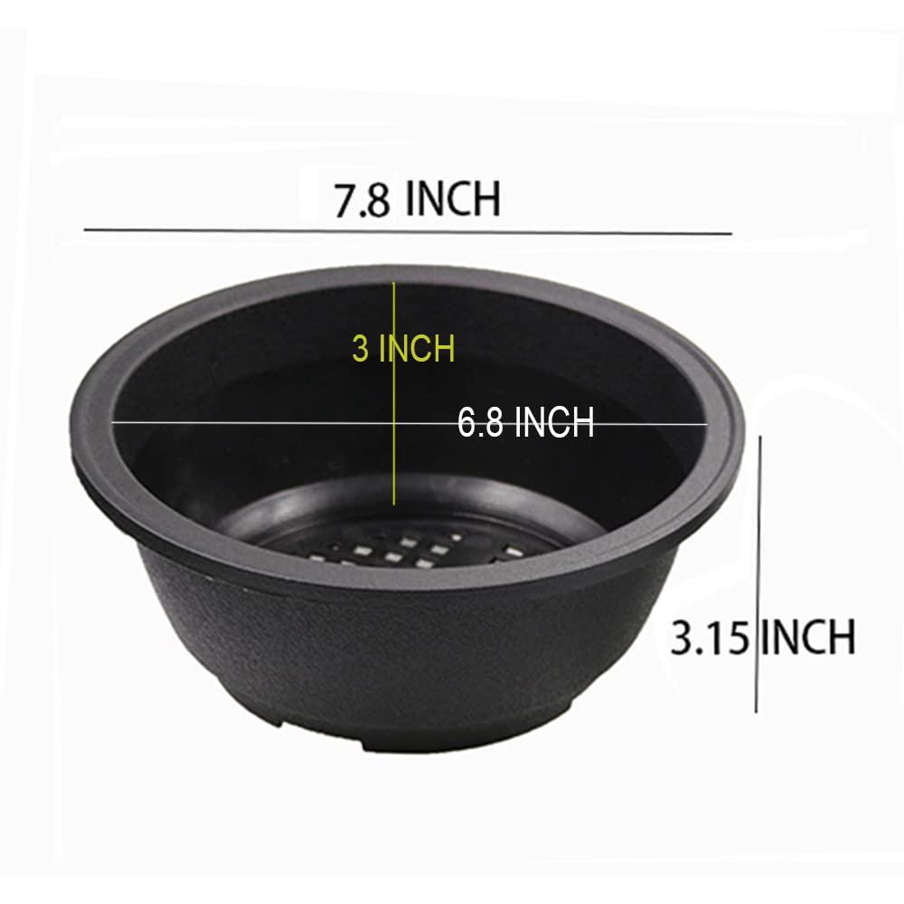 MUZHI matte black bonsai pot close-up showing sleek finish