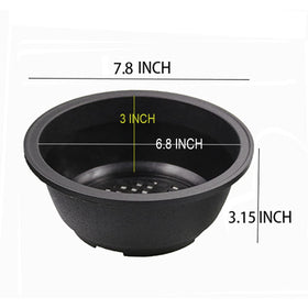MUZHI matte black bonsai pot close-up showing sleek finish