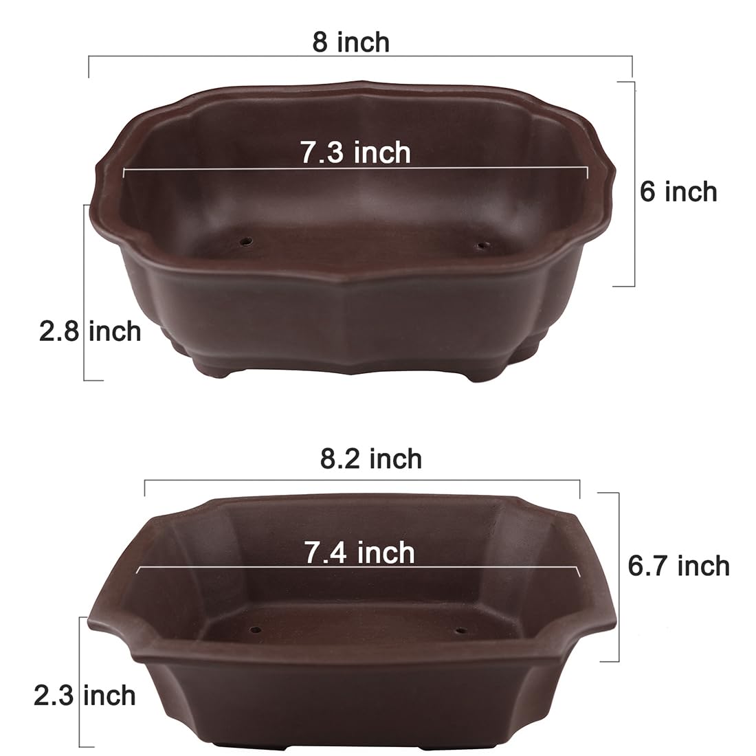 MUZHI bonsai pot bottom with drainage holes for efficient watering