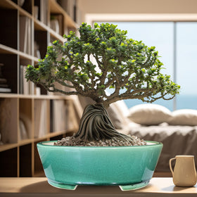 MUZHI green glaze provides elegant, easy-to-clean finish for indoor décor.