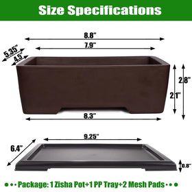 MUZHI humidity tray for bonsai setup helps manage moisture and overflow.