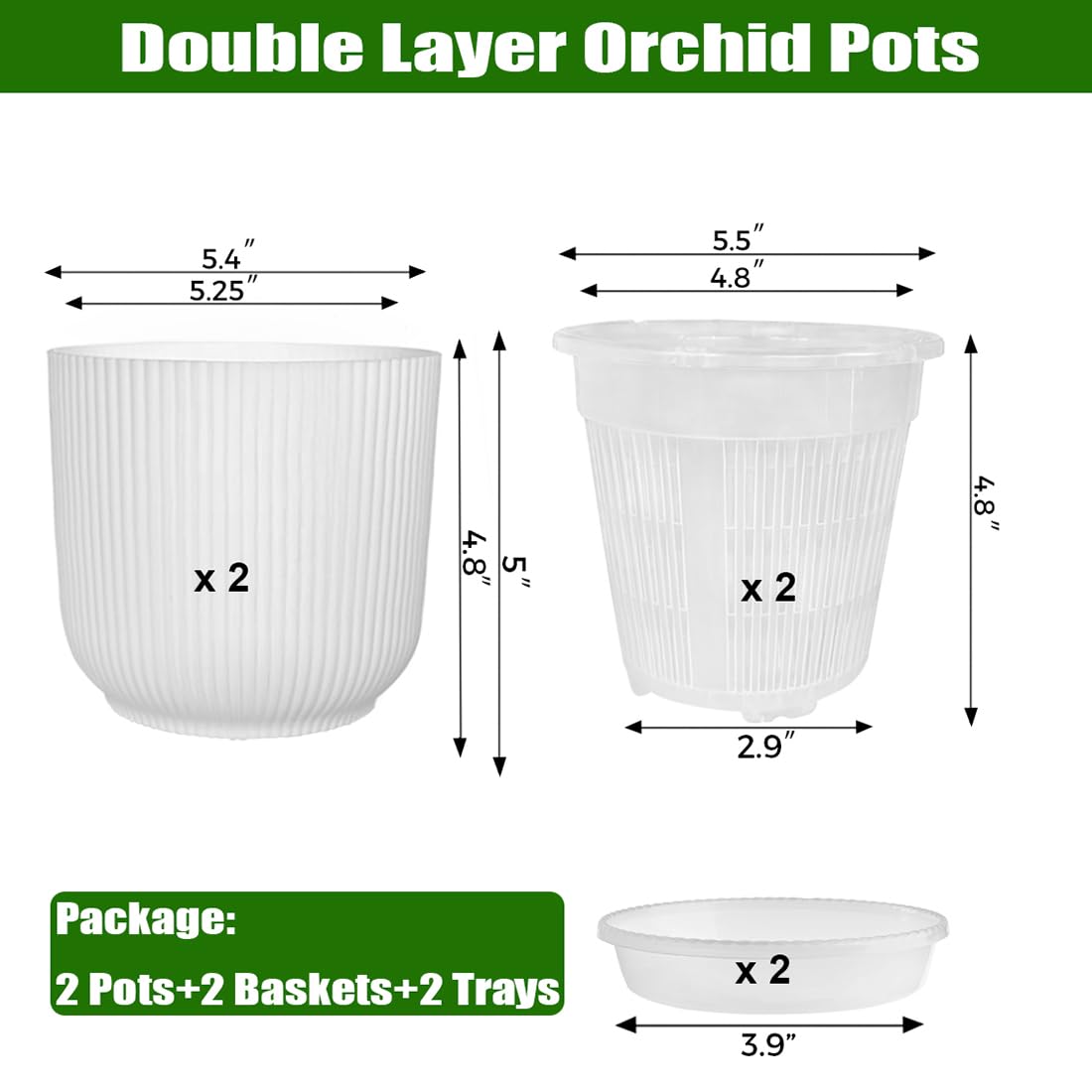 MUZHI inner clear slotted basket showing roots for quick health checks