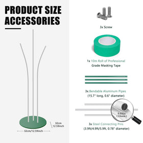 Mverse Giant Flower Stand Pre-colored Green Stem for a polished professional finish