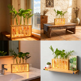MVOVM Wooden stand showcases natural pine wood with sturdy support