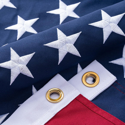 MVPRING American Flag 4x6 ft with embroidered stars for durable outdoor display.