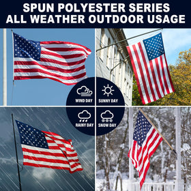 MVPRING 4x6 American flag resists fading with UV protection and water resistance.