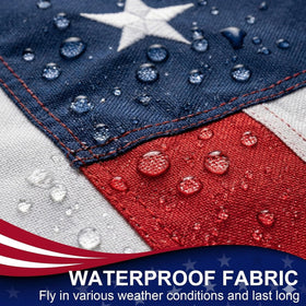 MVPRING fly edge reinforced for wind resilience during storms.