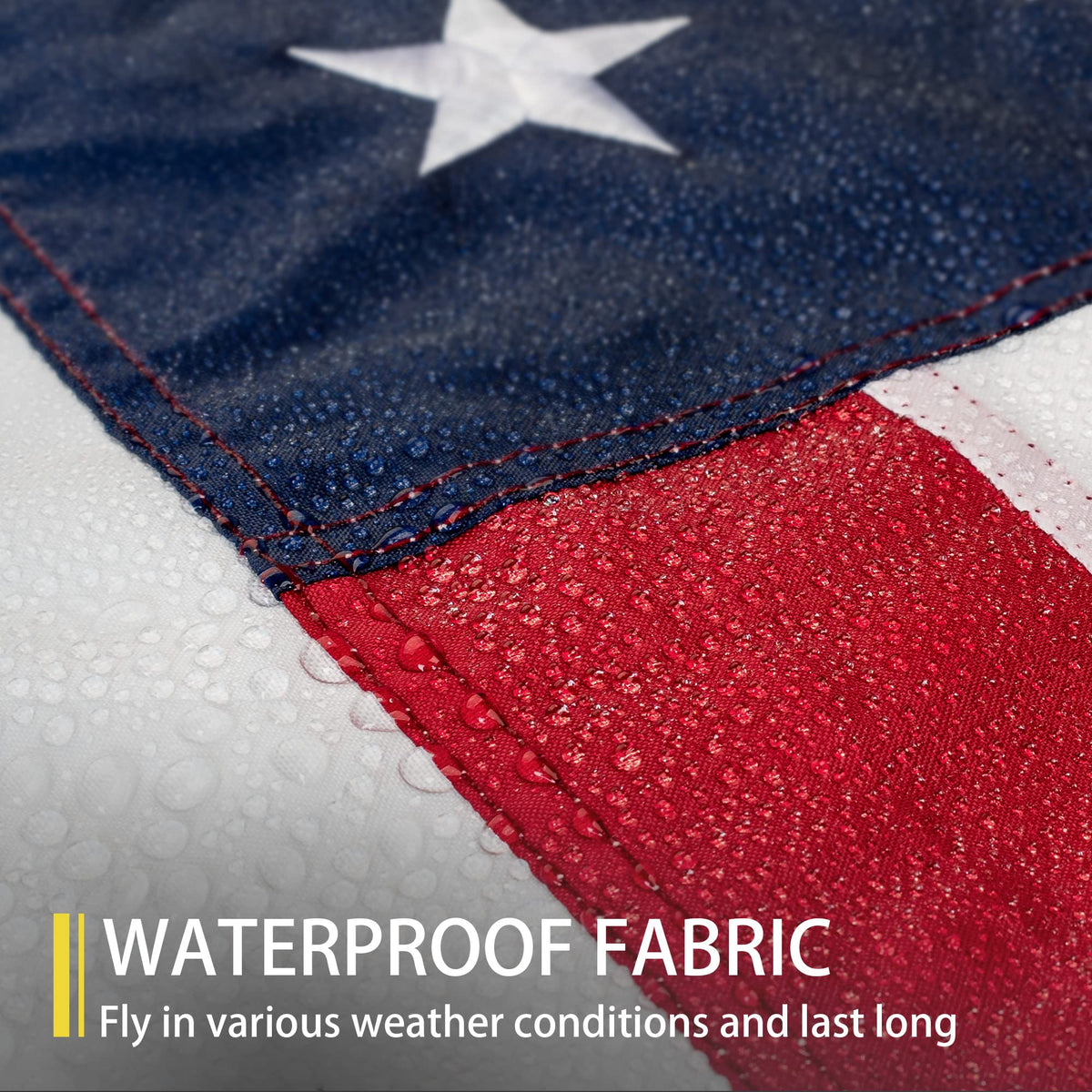 MVPRING sewn stripes with reinforced stitching resists tearing and fading.