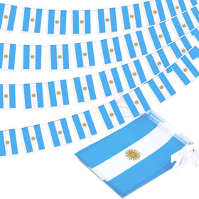 MVPRING Argentina flag banner 33ft pennant string for vivid classroom or party decor.