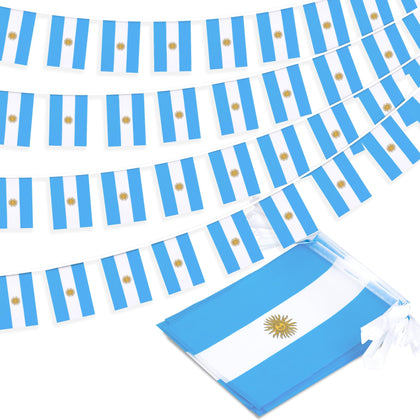 MVPRING Argentina flag banner 33ft pennant string for vivid classroom or party decor.
