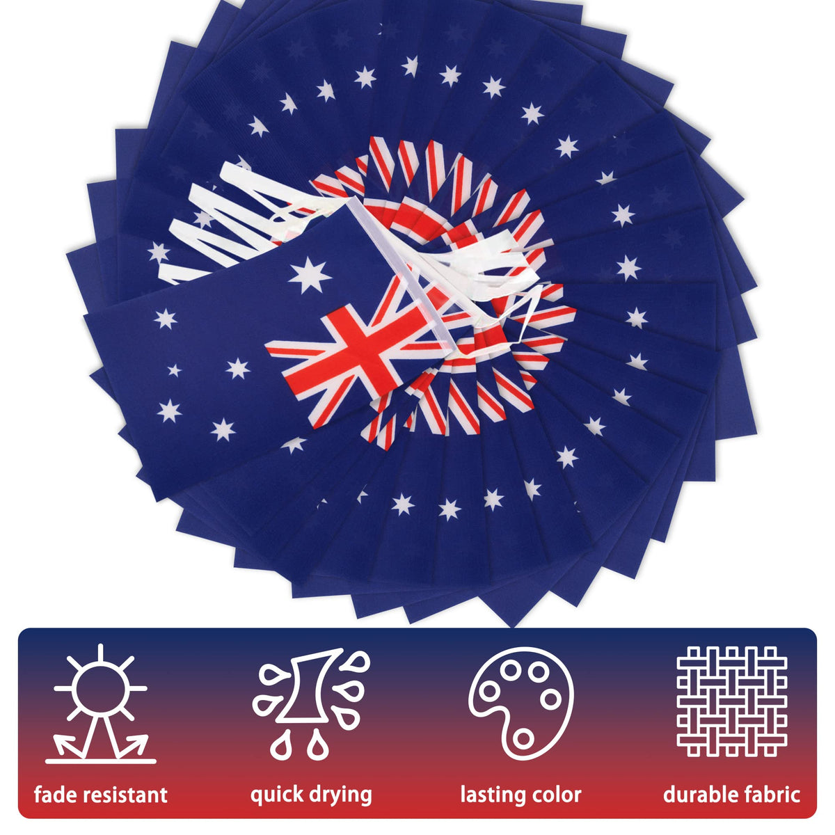 MVPRING classroom-decor Australia flag bunting adds patriotic spirit