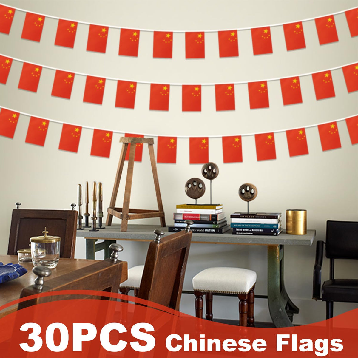 MVPRING flag pennant banner stitch detail highlights neat craftsmanship