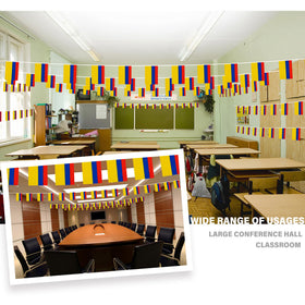 MVPRING Colombia flag pennant 30 flags adds patriotic color to schools and gatherings