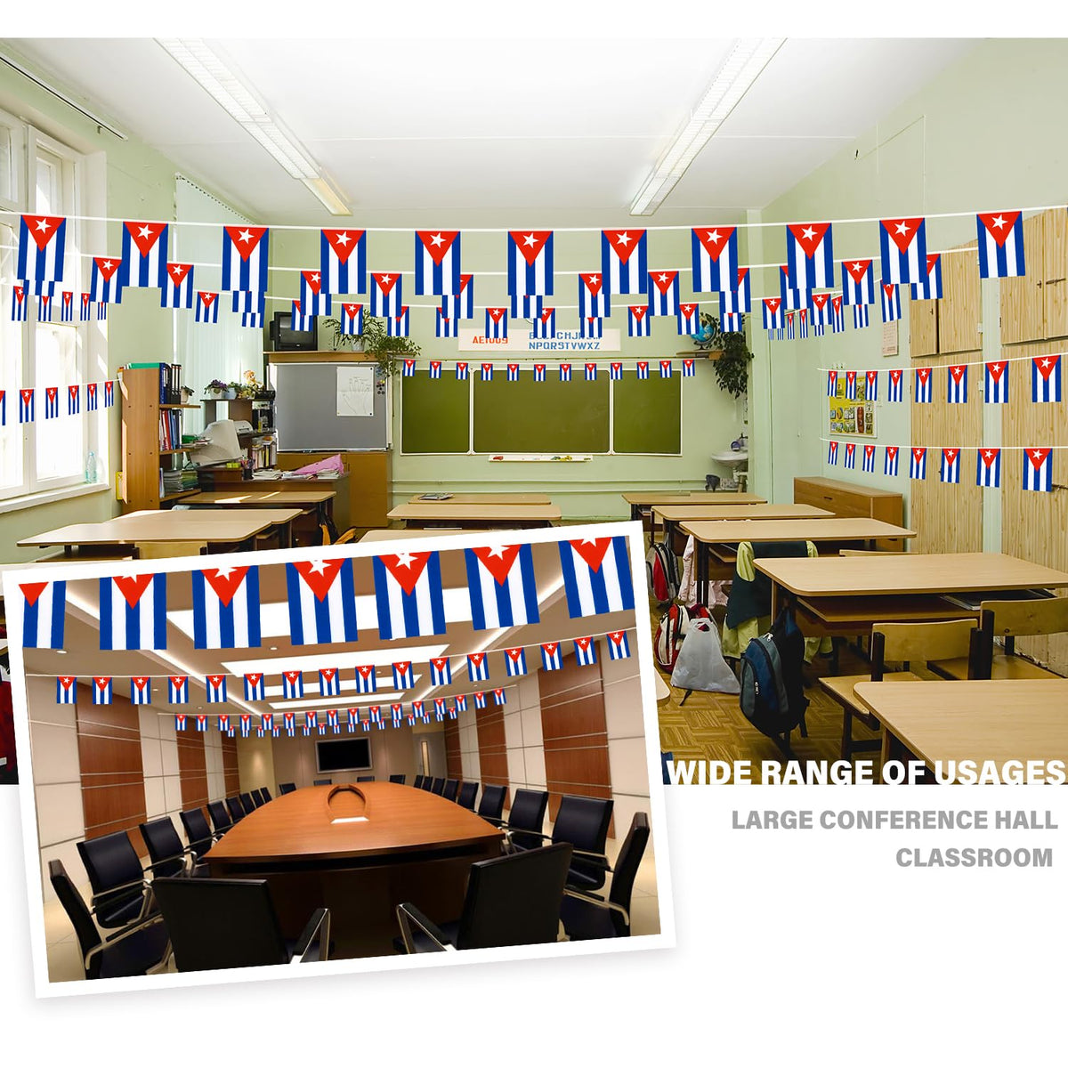 MVPRING Cuba flags close-up shows vivid full-color print