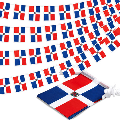 MVPRING Dominican Republic flag pennant banner on a 33ft string for events