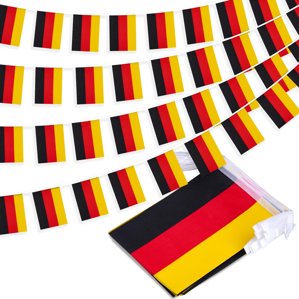 MVPRING Germany flag bunting, 33ft display for classroom and events.