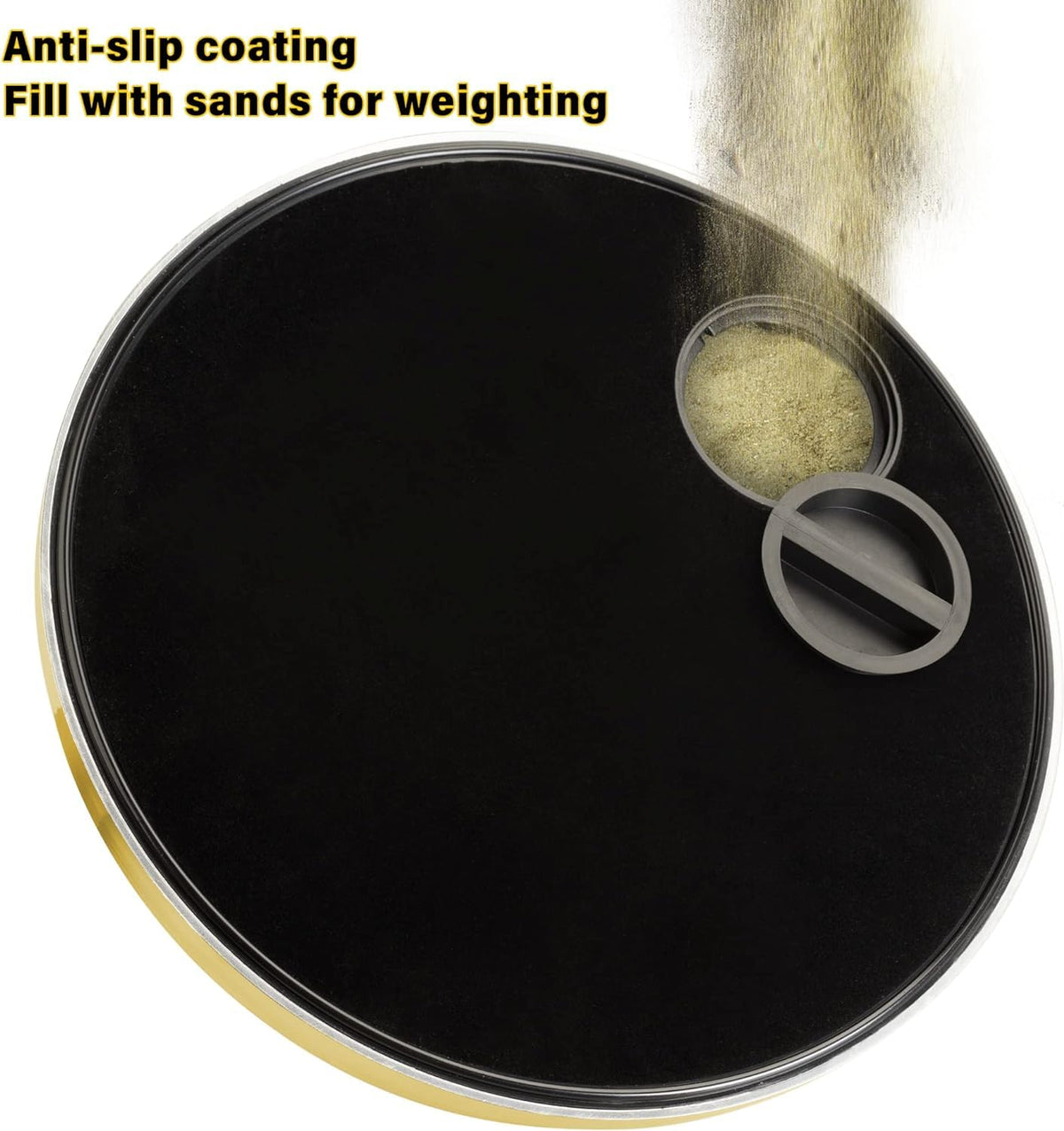 MVPRING gold interior flag holder close-up showing elegant indoor display