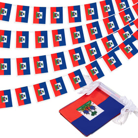 MVPRING Haiti flag pennant banner with vivid colors for festive events.