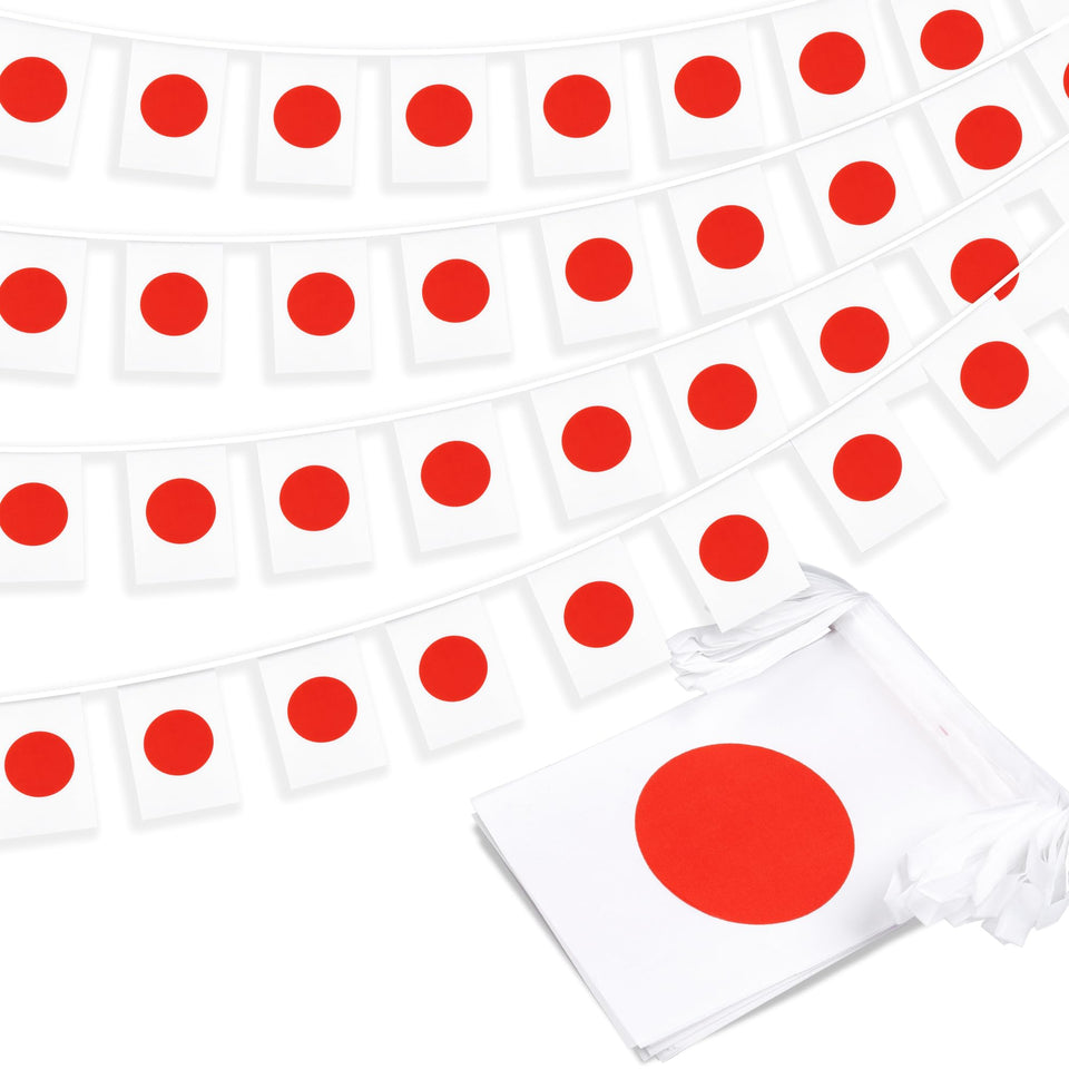 MVPRING Japan flag pennant banner in 33ft for parties and classrooms.