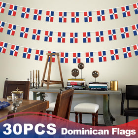 MVPRING patriotic festival banner with Dominican Republic flags