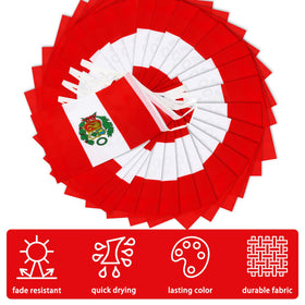 MVPRING Peru flag bunting suitable for school events