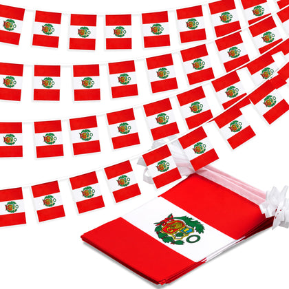 MVPRING Peru flag pennant banner for classroom decor and events