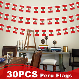 MVPRING Peru flag pennant banner ideal for outdoor displays