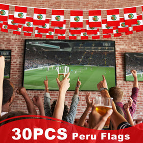 MVPRING Peru flag pennant banner creates festive atmosphere