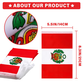 MVPRING Peru flag pennant banner with durable stitching