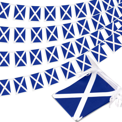 MVPRING Scotland flag pennant banner 33ft, vibrant colors for classroom decor
