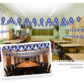 MVPRING Scotland flag banner with 30 flags, festive flair for events