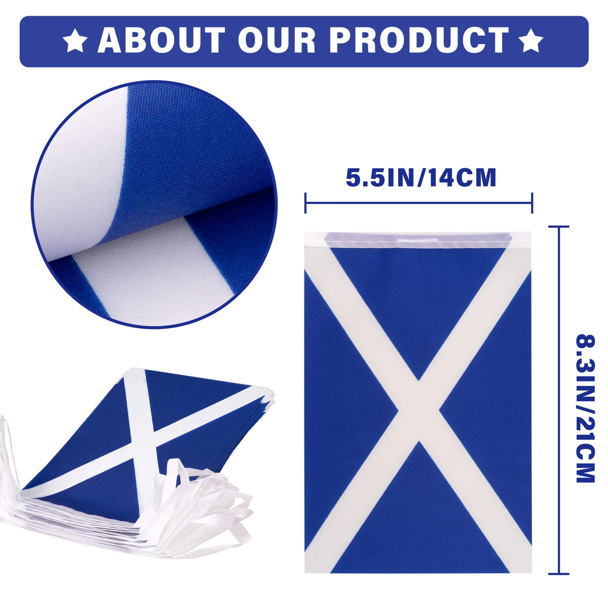 MVPRING Scotland flag banner with meticulous stitching for durable display