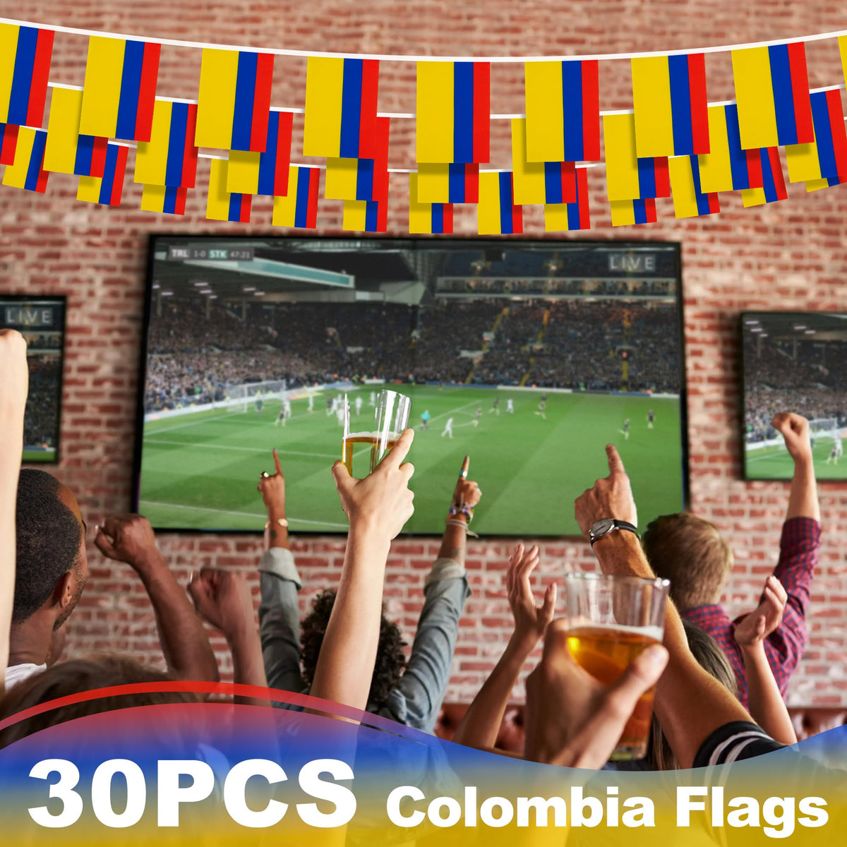 MVPRING versatile Colombia banner decor fits porches balconies and outdoor celebrations