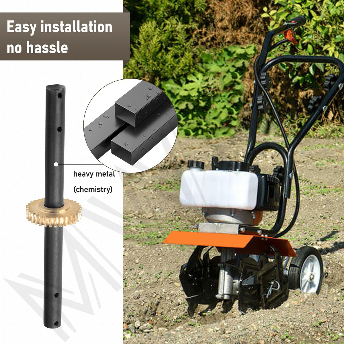MWEDP 4651 installation guide visual indicating simple swap on compatible tillers.