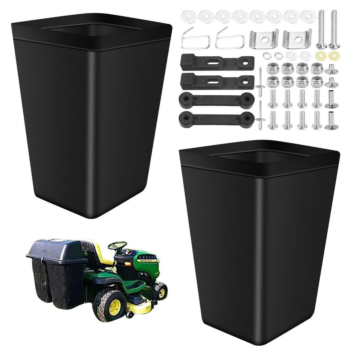 MWEDP AM122416 grass bag 2-pack ready for compatible John Deere tractors