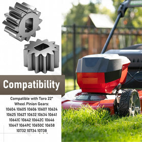 MWEDP durable metal pinion gear designed for long-lasting mower use.