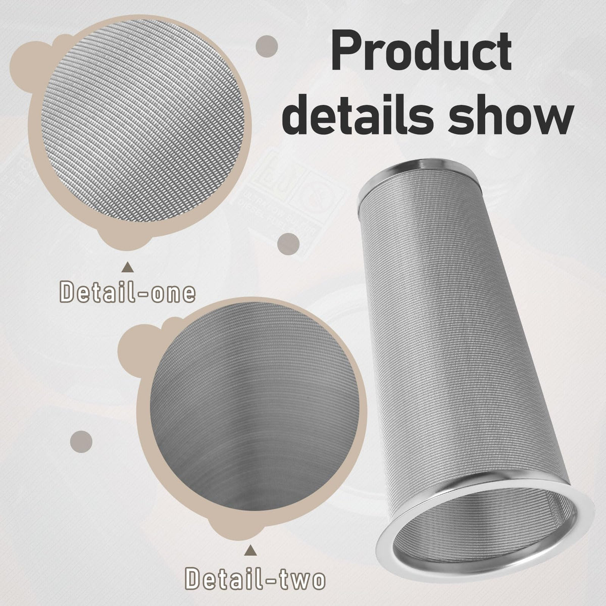 MWEDP cone with Dutch braided mesh retains shape for reliable filtration