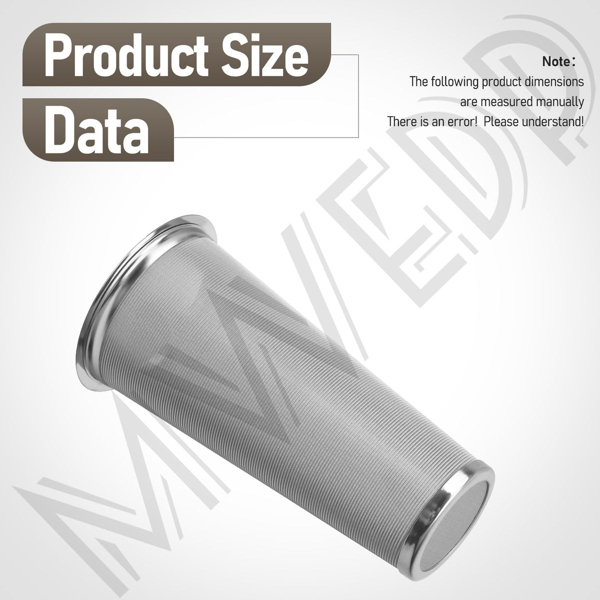 MWEDP cone filter side profile highlighting sturdy BX compatibility