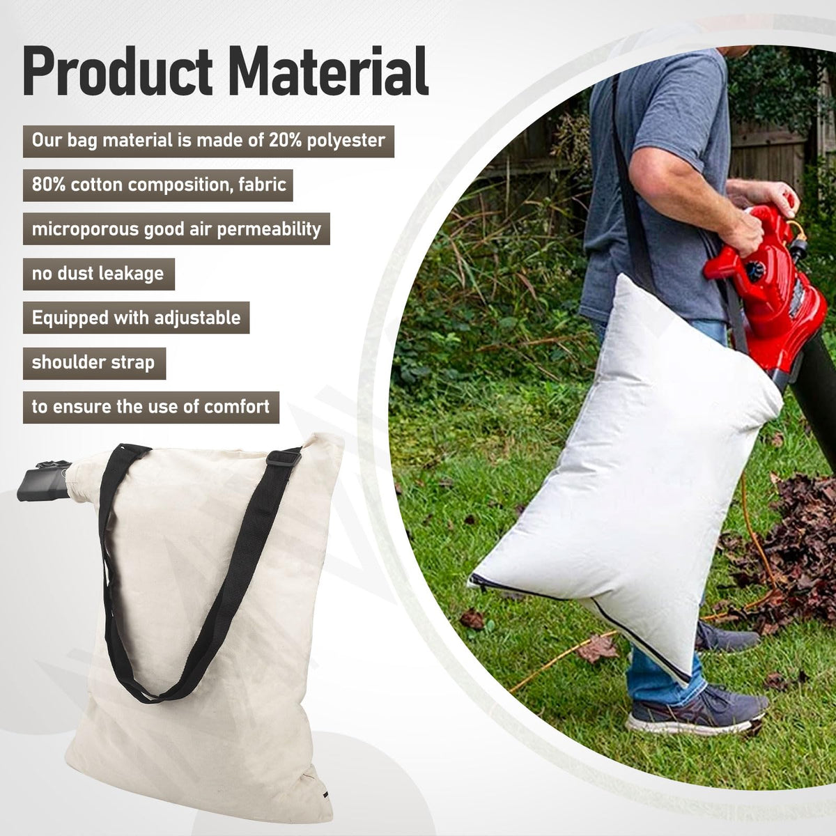 MWEDP bag in use with Toro attachment ready for debris.