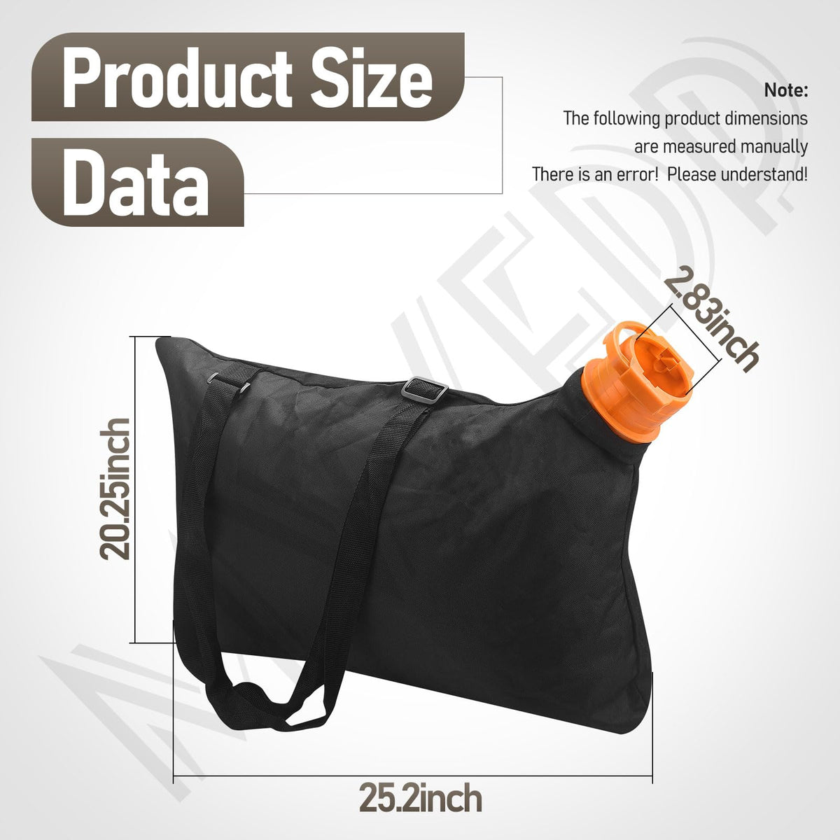 Zippered MWEDP bag for easy leaf and dust cleanup.